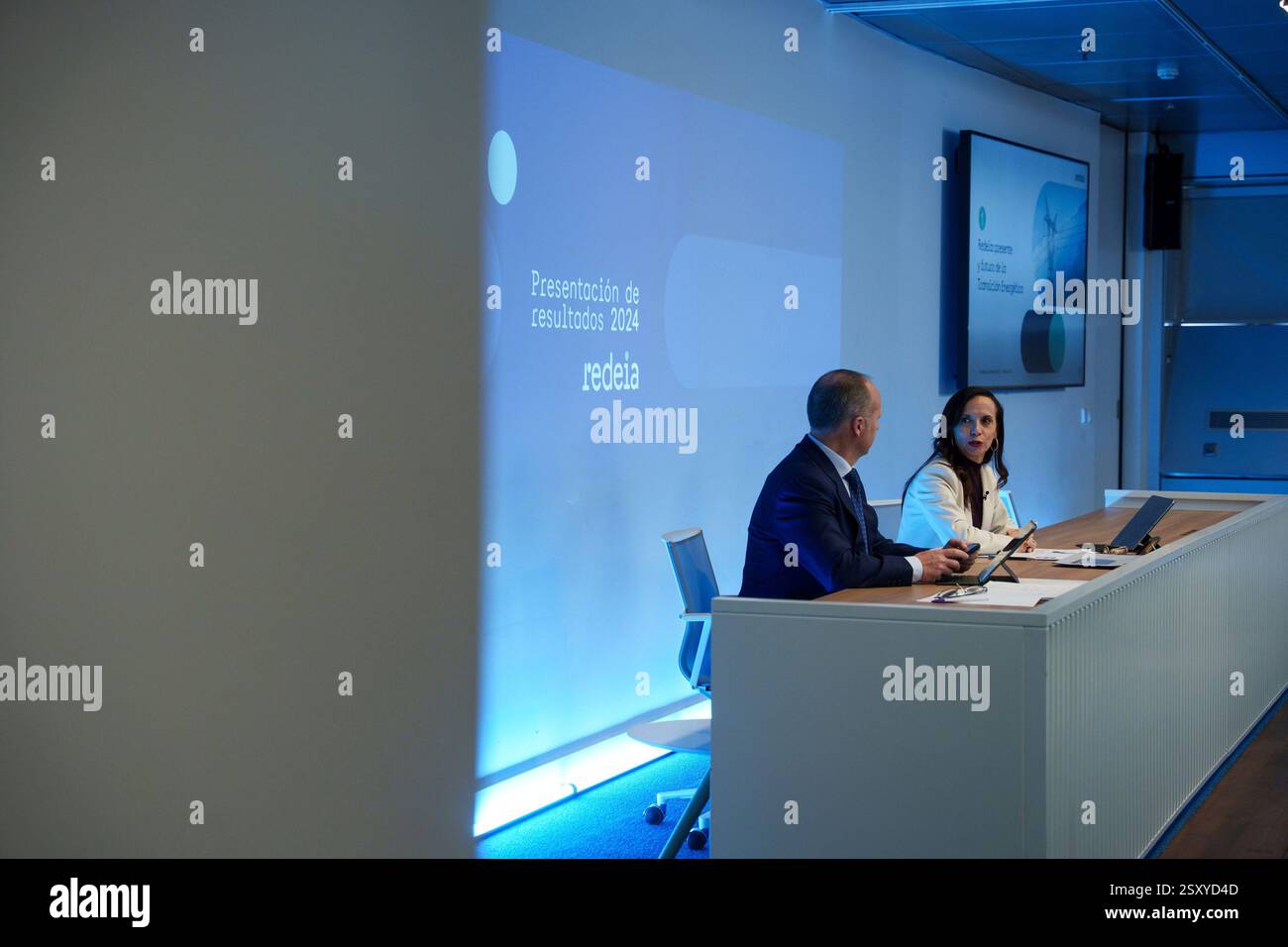 Redeia CEO Roberto García Merino and Redeia Chairwoman Beatriz Corredor ...