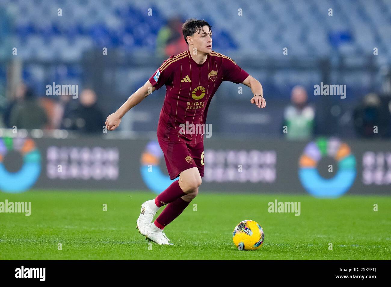 Niccolo' Pisilli of AS Roma during the Serie A Enilive match between AS ...