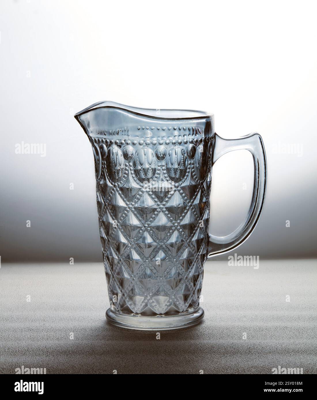 Blue water carafe Stock Photo