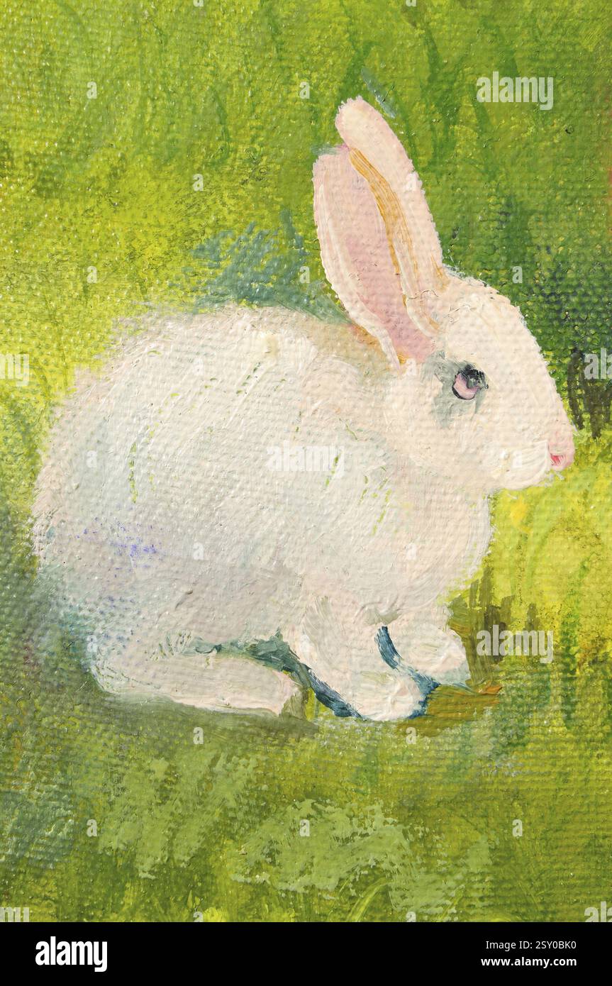 Painting of Rabbit India Stock Photo - Alamy