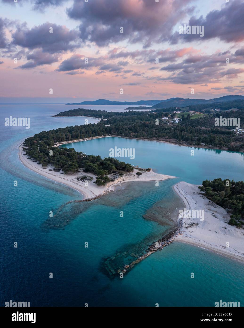 aerial-view-of-glarokavos-beach-in-kassandra-peninsula-in-chalkidiki