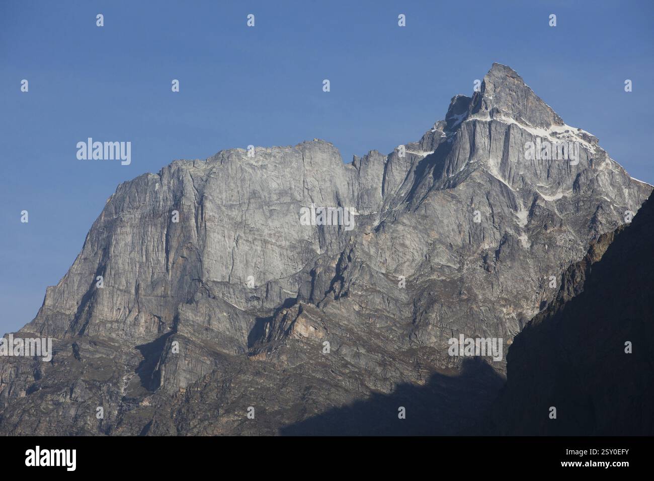 Mountain ranges at Mana village Tibetan border India Asia Stock Photo