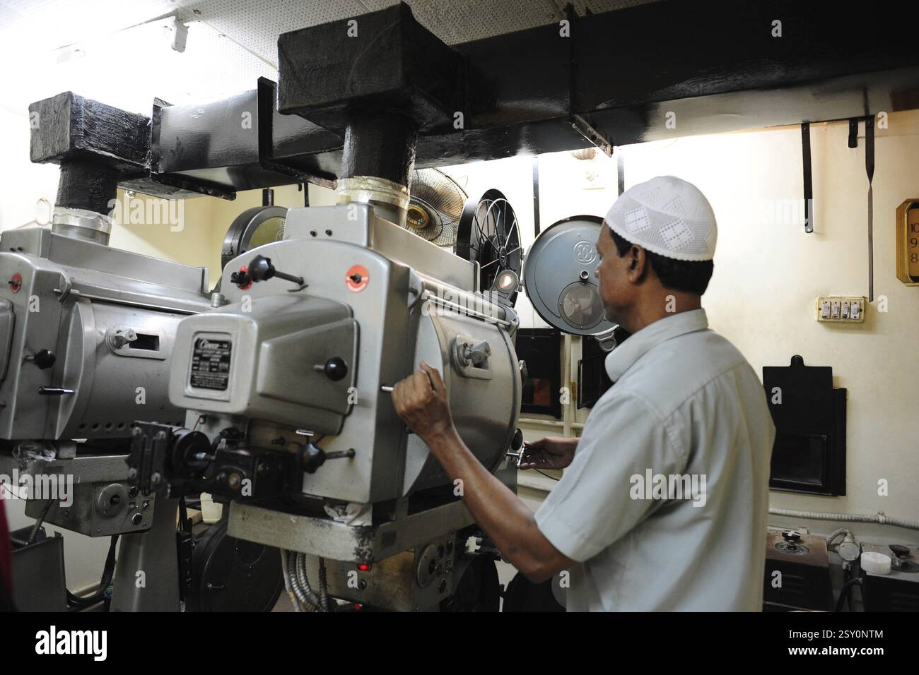Movie theatre projector room, liberty cinema, mumbai, maharashtra ...