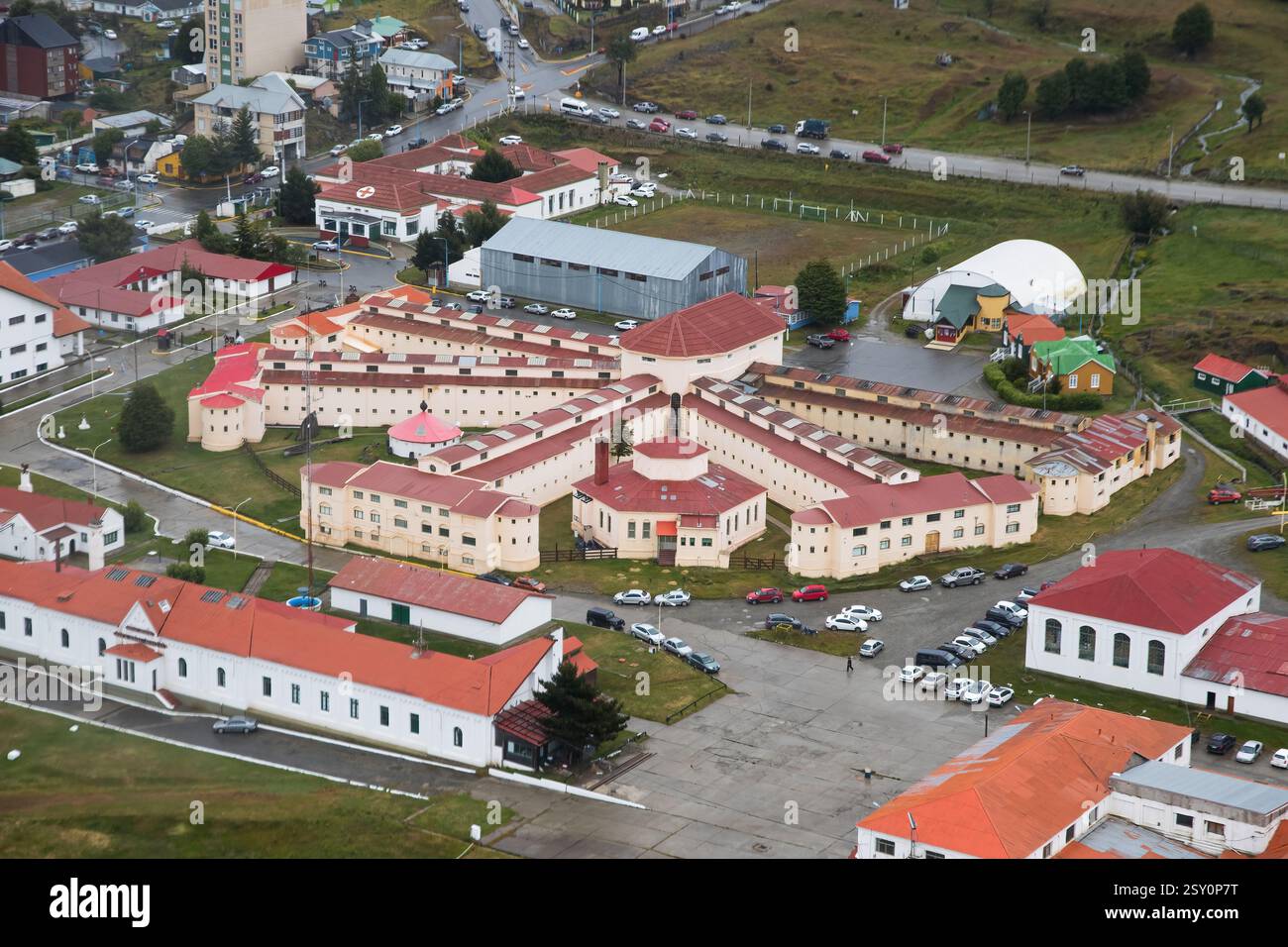 Exterior of the old prison of Ushuaia, now housing several museums in ...