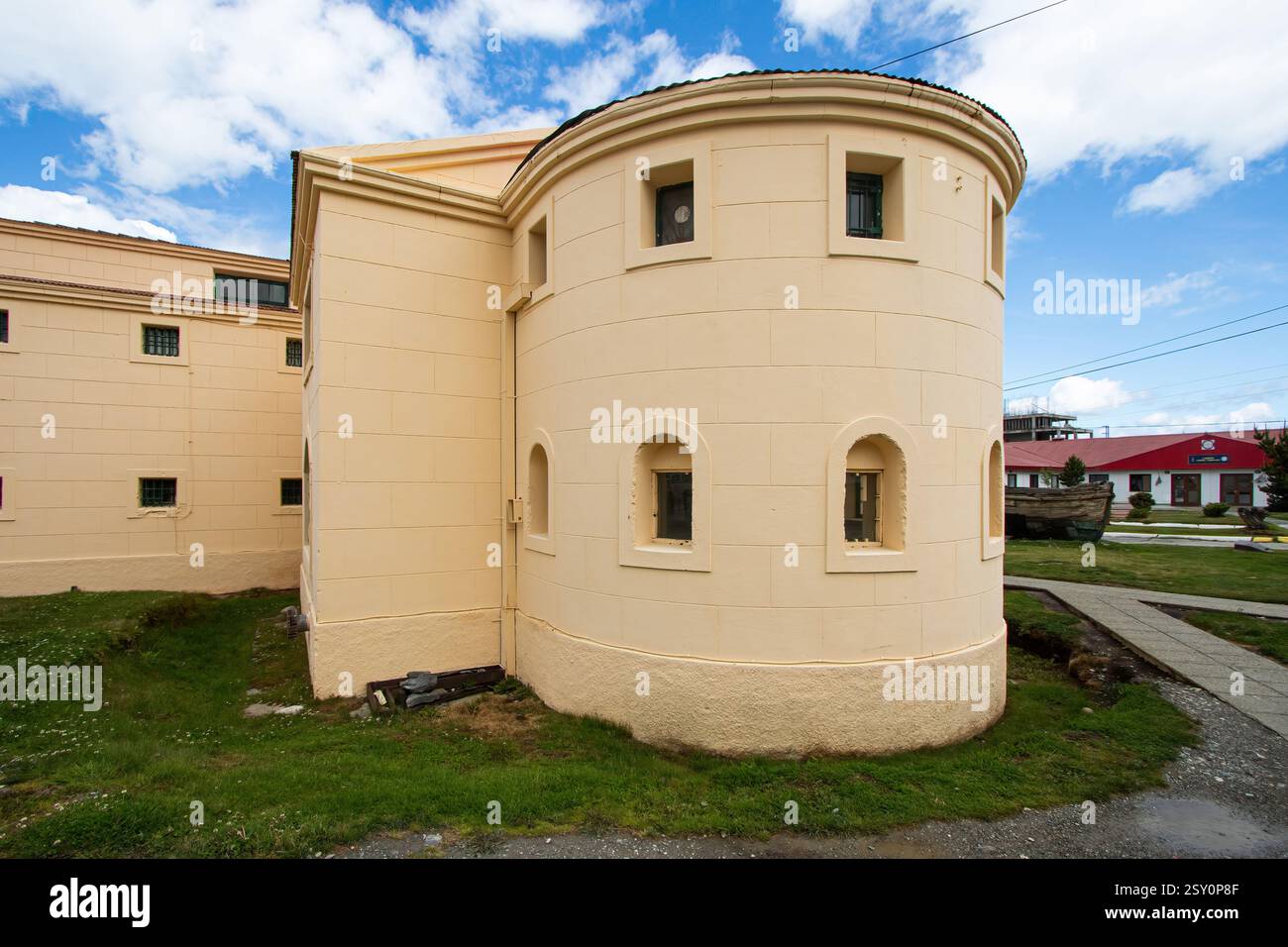 Exterior of the old prison of Ushuaia, now housing several museums in ...