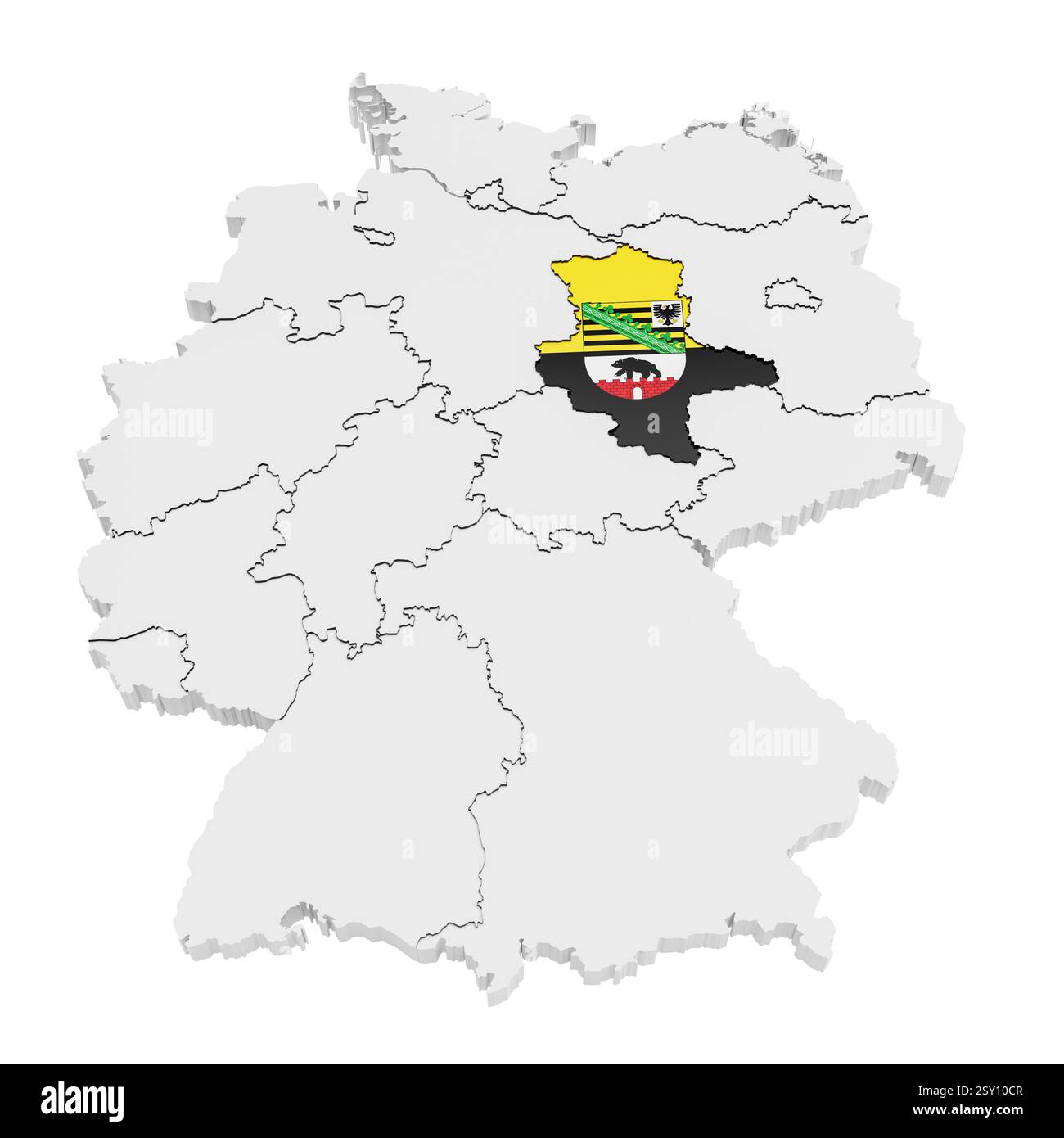 Sachsen anhalt silhouette map hi-res stock photography and images - Alamy