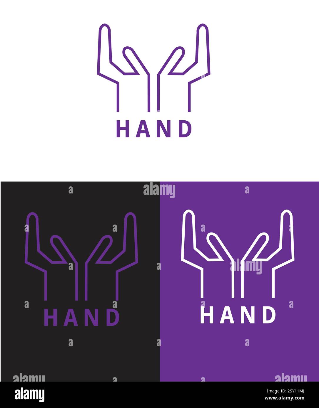 safe hand logo design template, care hand logo design template Stock ...