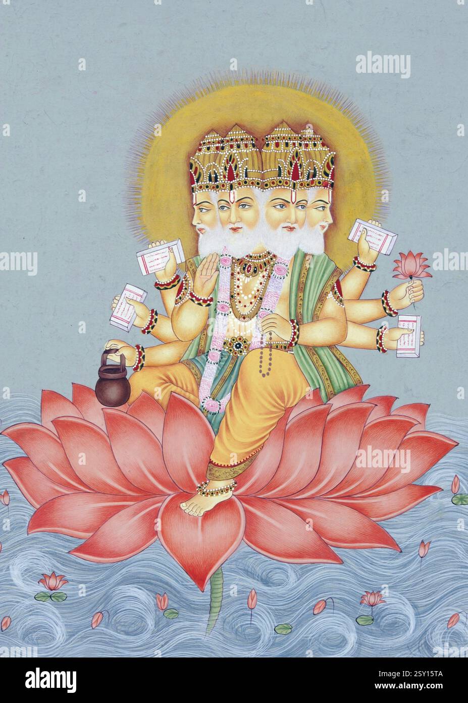 Miniature painting brahma hi-res stock photography and images - Alamy, image size:927x1390