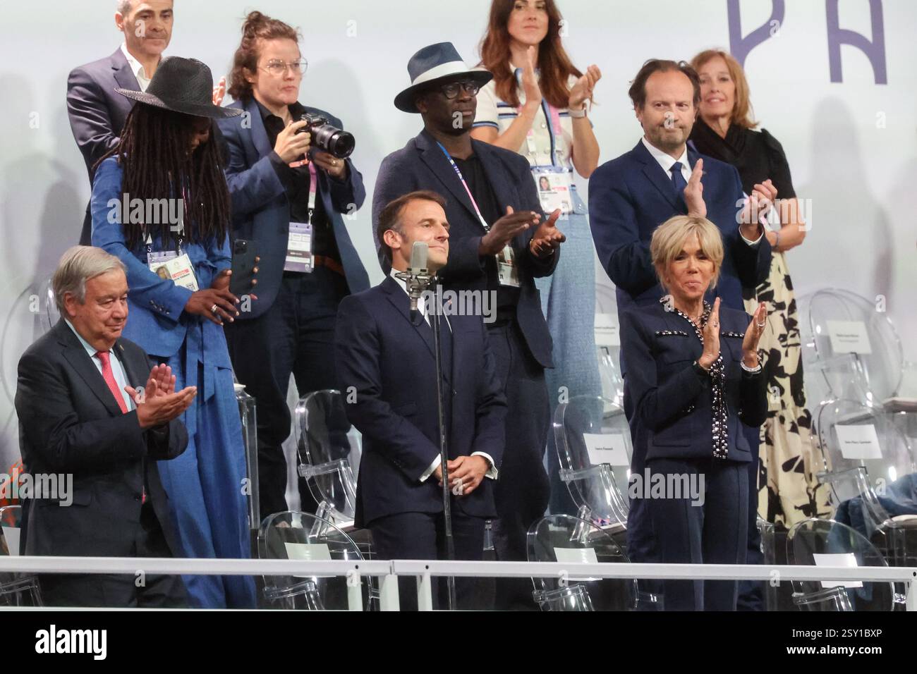 July 26th, 2024 - Paris, France: President of France Emmanuel Macron ...