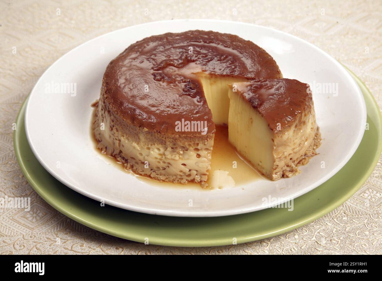 Caramel custard pudding India PR#743AH Stock Photo - Alamy