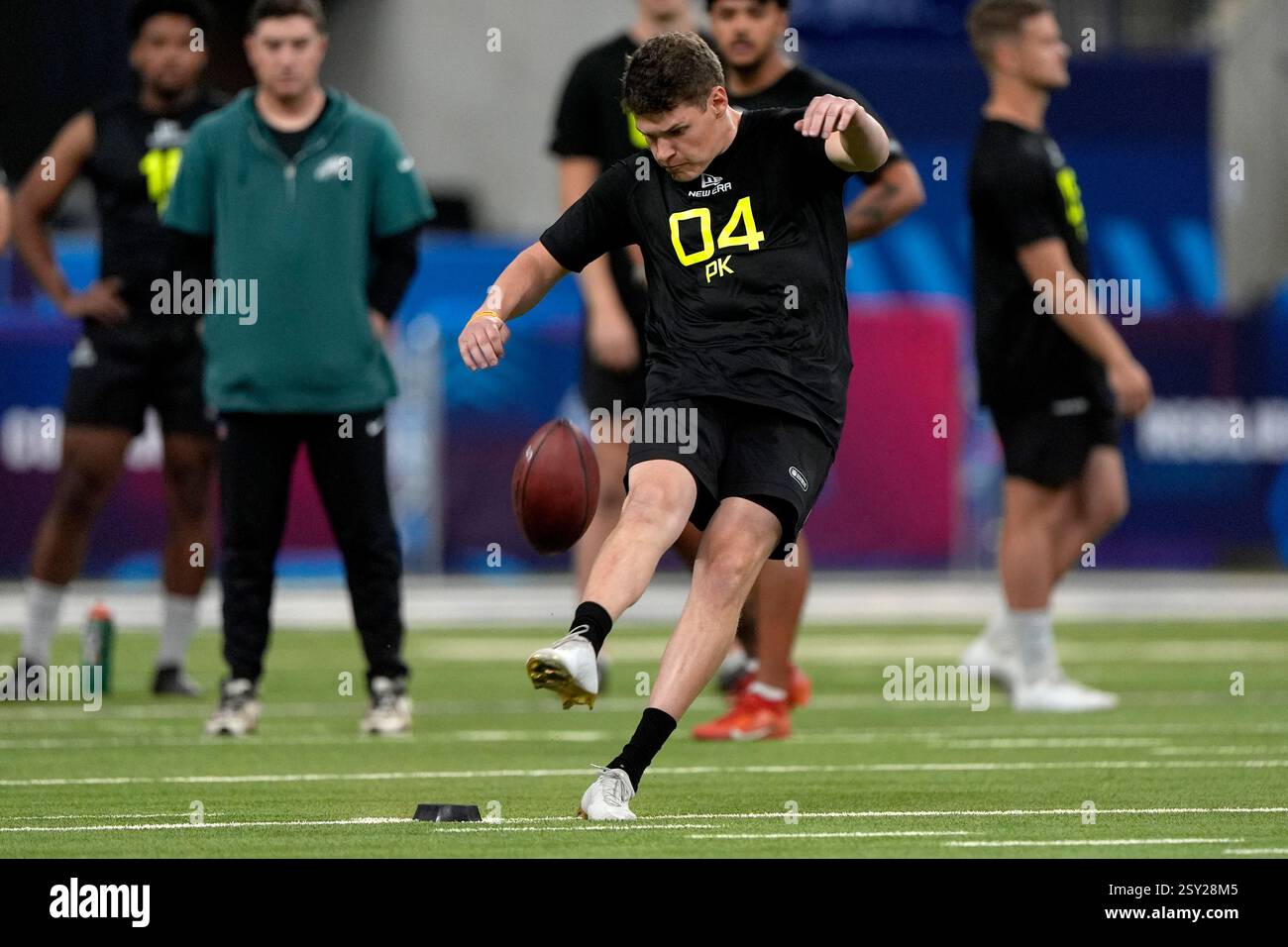 Florida State kicker Ryan Fitzgerald participates in a drill at the NFL ...