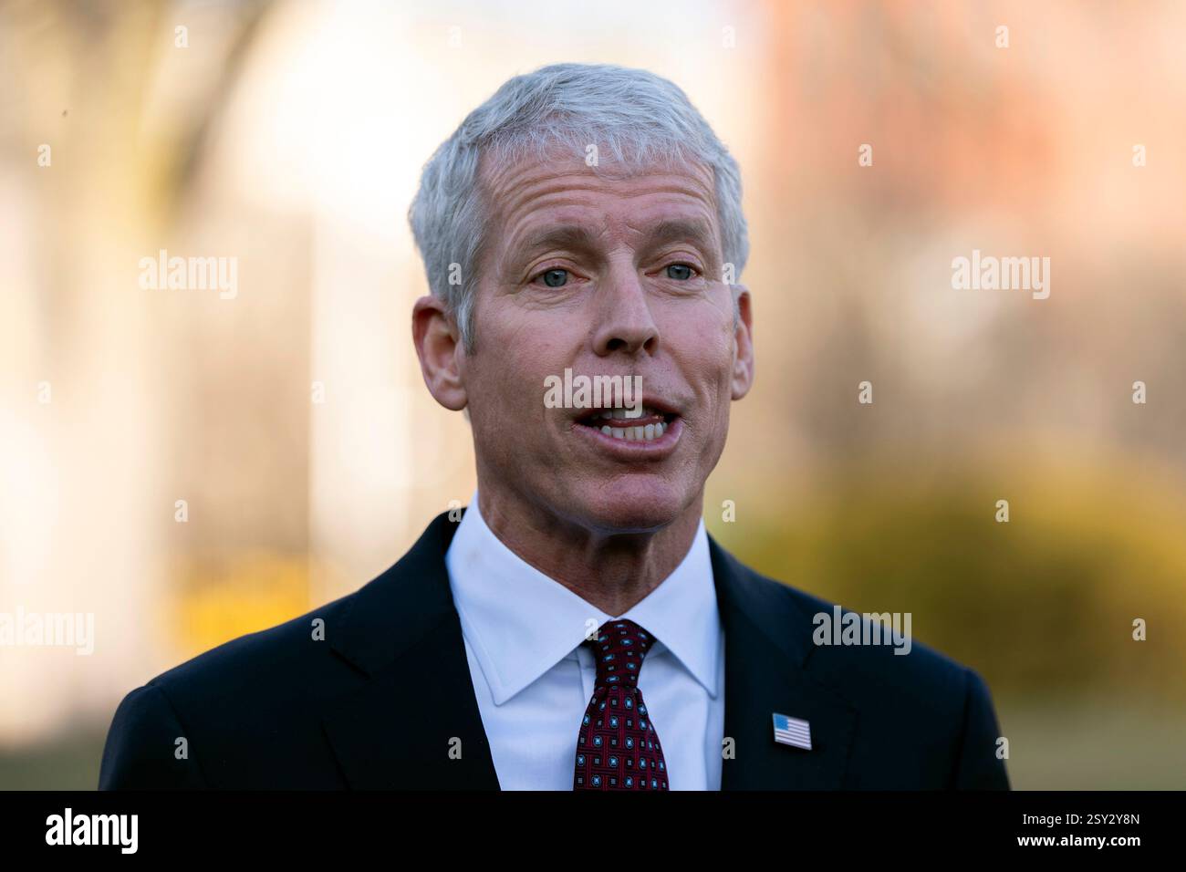 Energy Secretary Chris Wright speaks with reporters at the White House ...