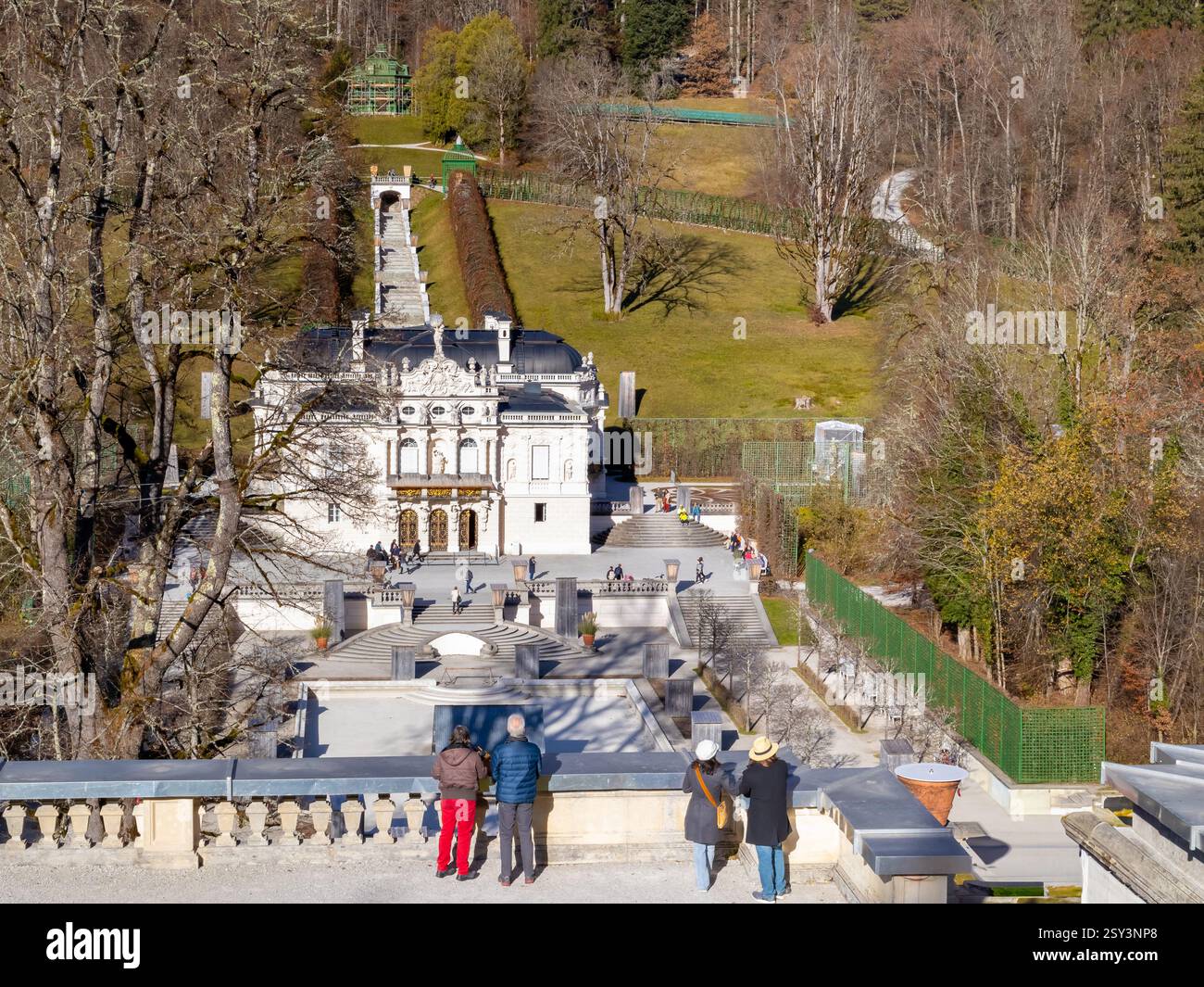 Ettal, Germany november 11, 2024. Linderhof Palace is a Schloss in Germany, in southwest Bavaria. The smallest of the three palaces built by King Ludw Stock Photo