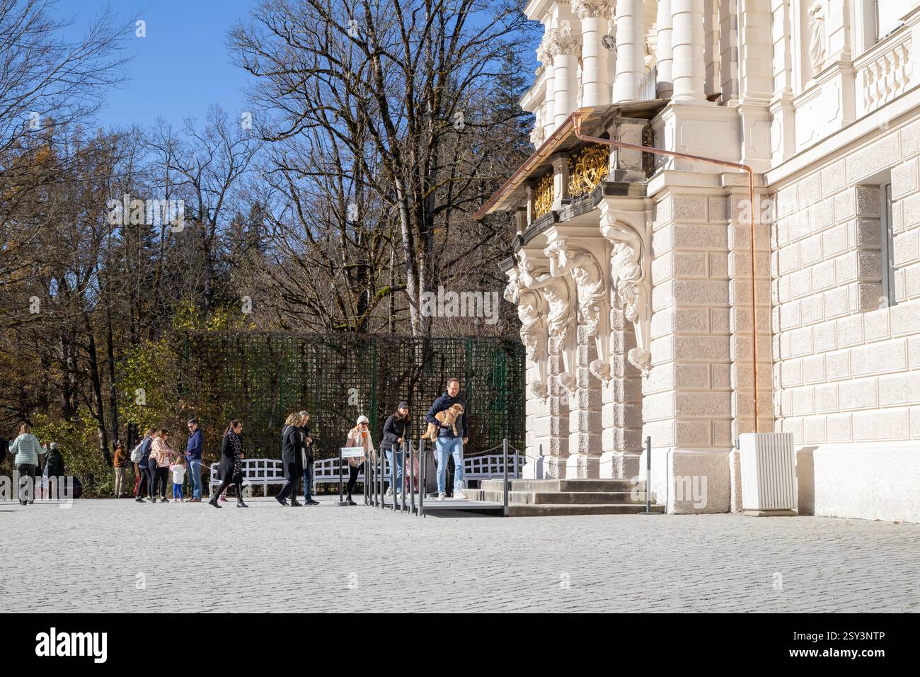 Ettal, Germany november 11, 2024. Linderhof Palace is a Schloss in Germany, in southwest Bavaria. The smallest of the three palaces built by King Ludw Stock Photo