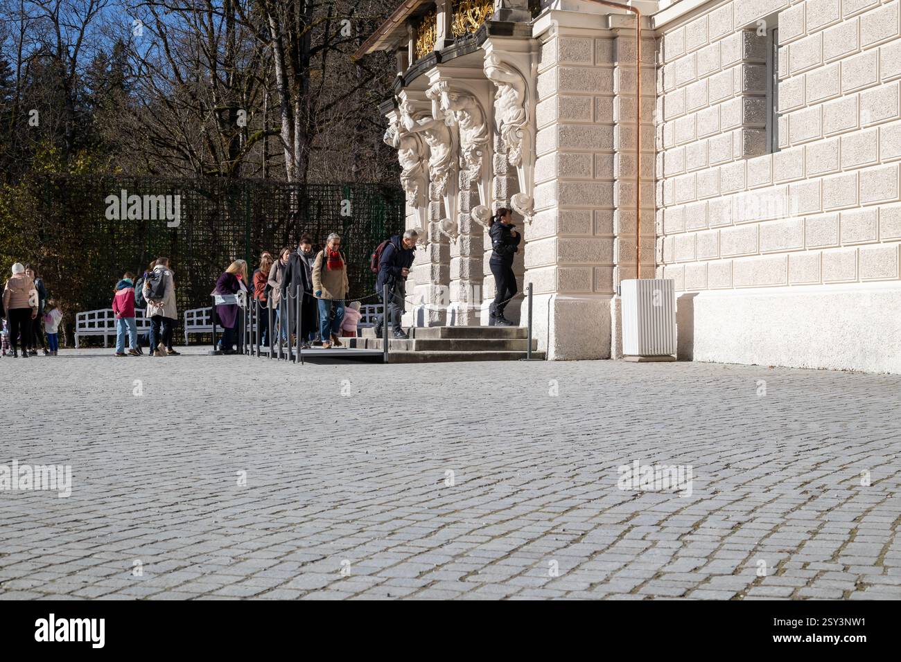 Ettal, Germany november 11, 2024. Linderhof Palace is a Schloss in Germany, in southwest Bavaria. The smallest of the three palaces built by King Ludw Stock Photo