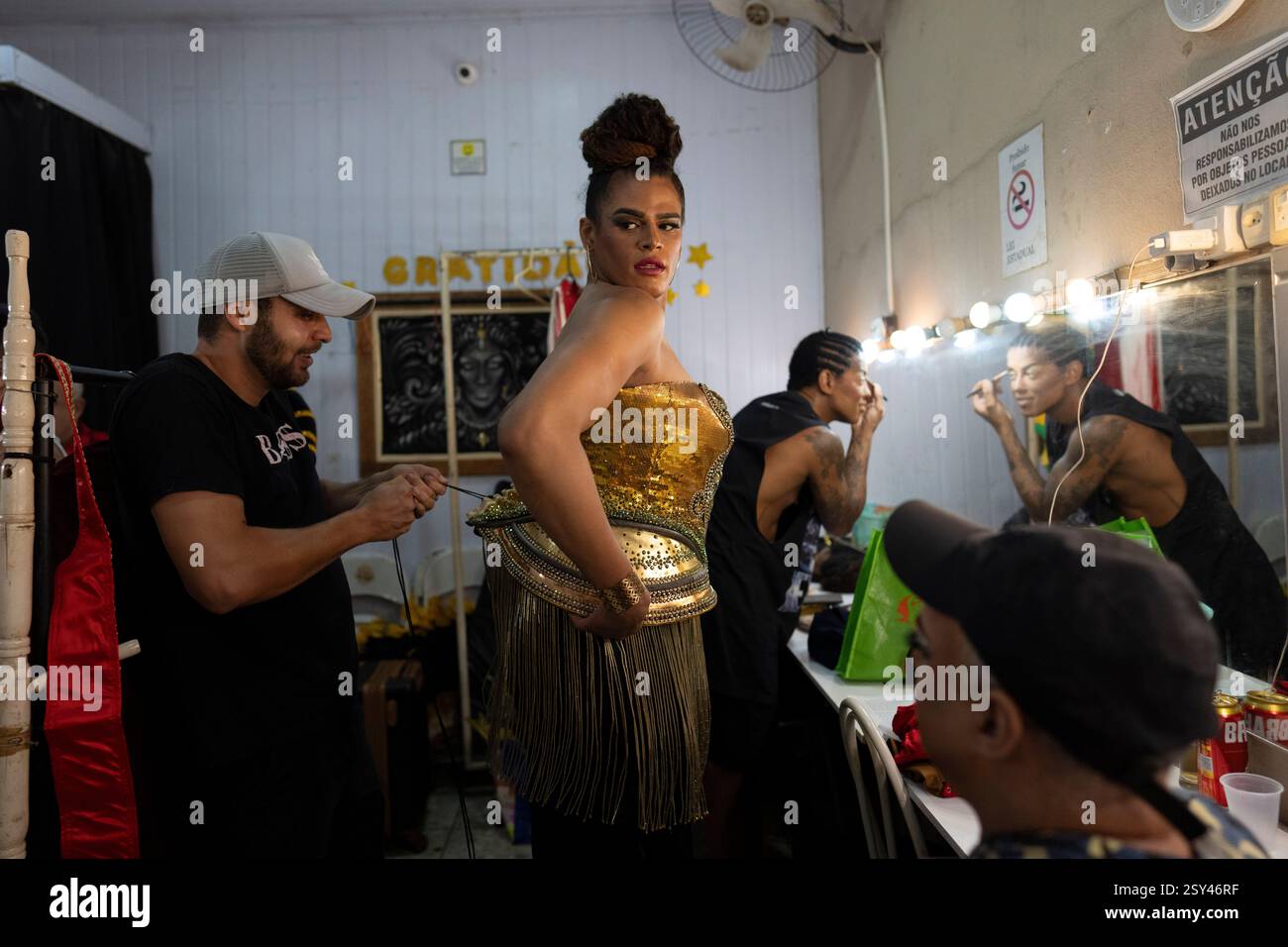 Transgender woman Alessandra Salazary, 31, gets help from her boyfriend ...