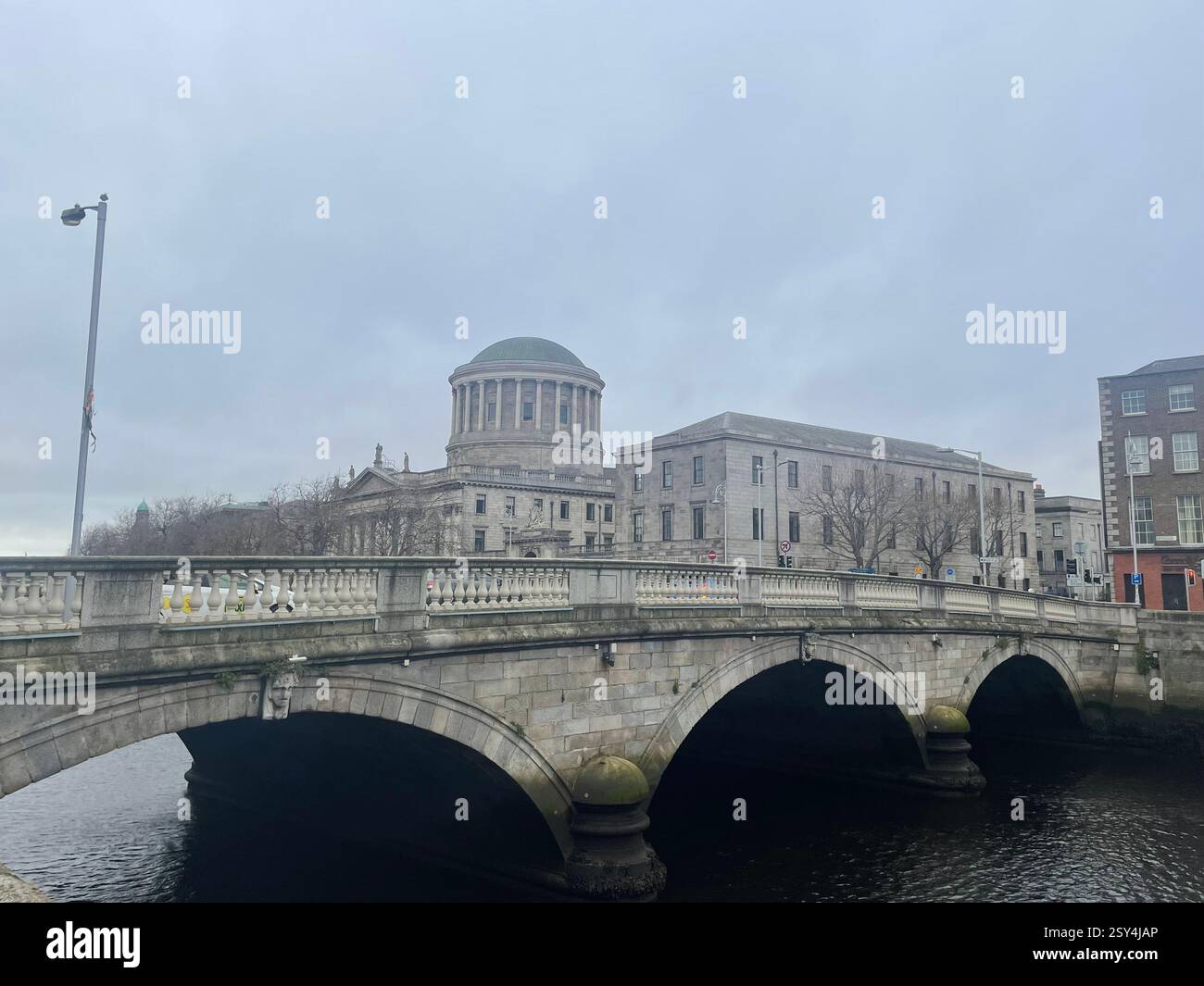 Cloudy Four Courts, Dublin - Smartphone Captured Stock Image