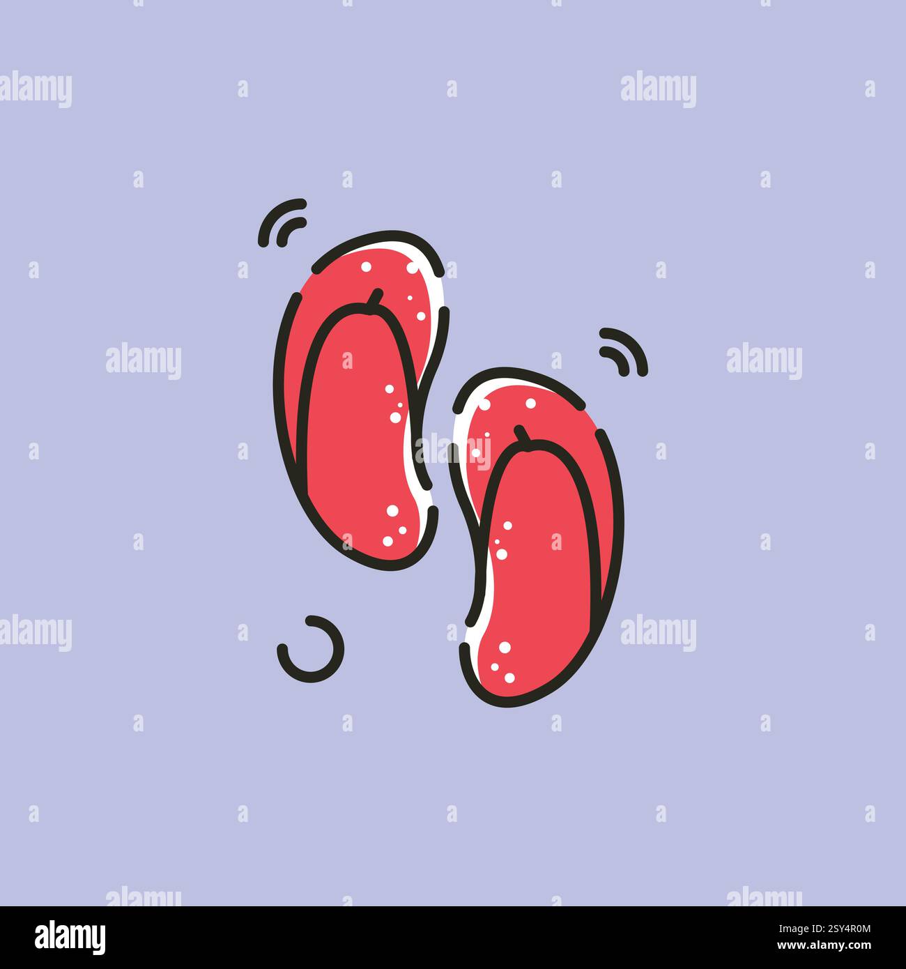 slippers icon logo vector linear minimalist simple design Stock Vector