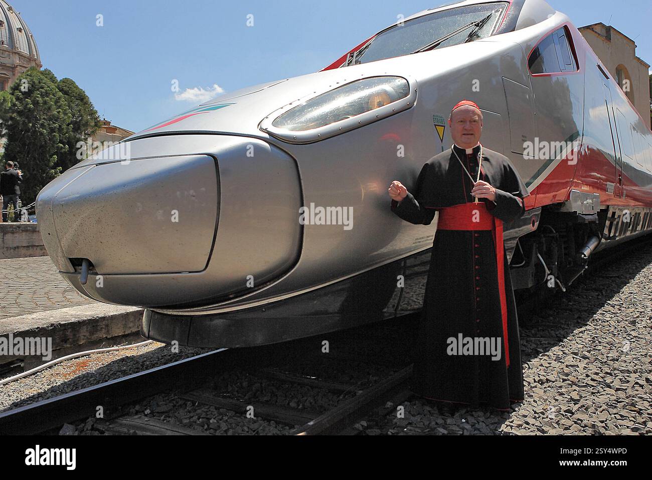 Vatican City 23/06/2013 Cardinal Gianfranco Ravasi leaning on a ...