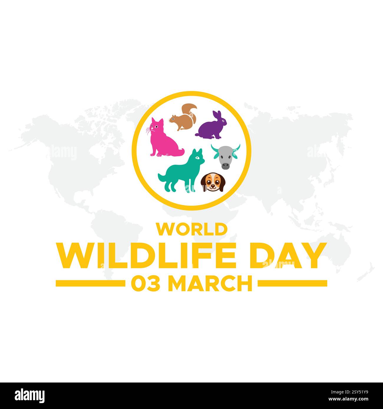 world wildlife day Stock Vector