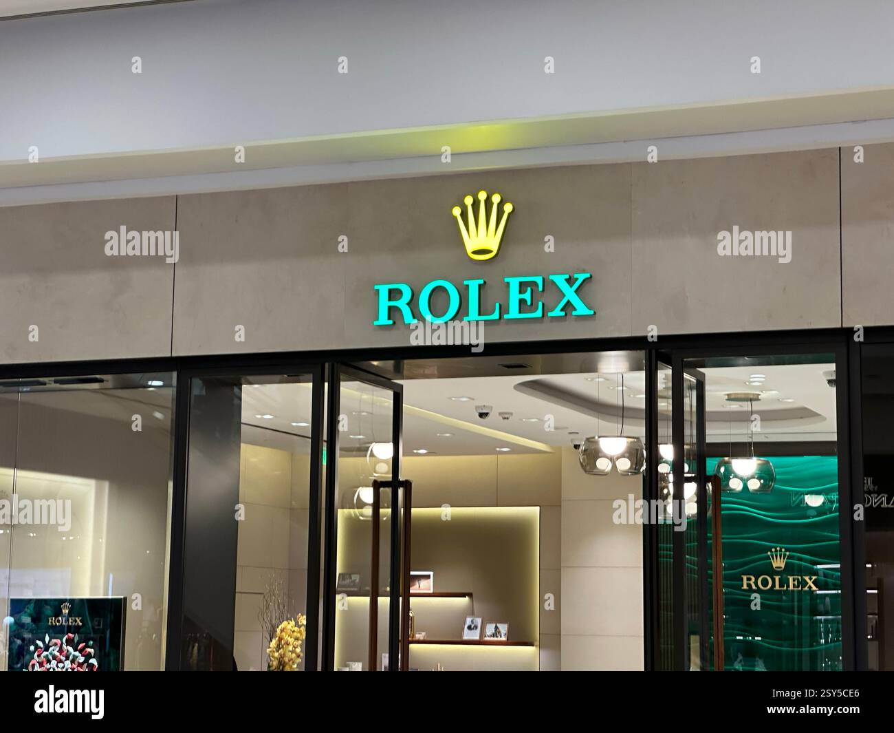 Nanning, China - Dec 10, 2023. Rolex store. - Smartphone Captured Stock Image