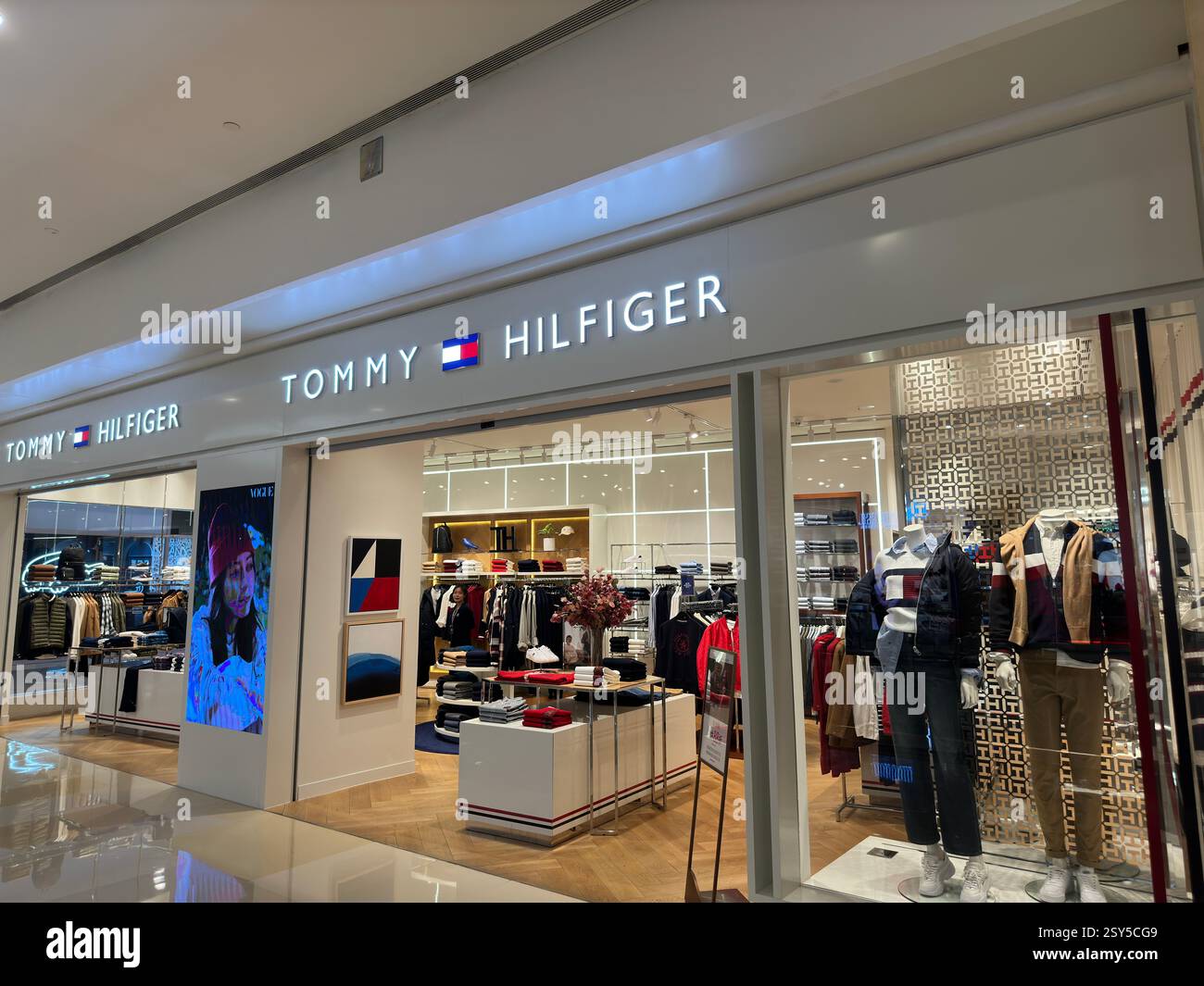 Nanning, China - Dec 10, 2023: Tommy Hilfiger store. - Smartphone Captured Stock Image
