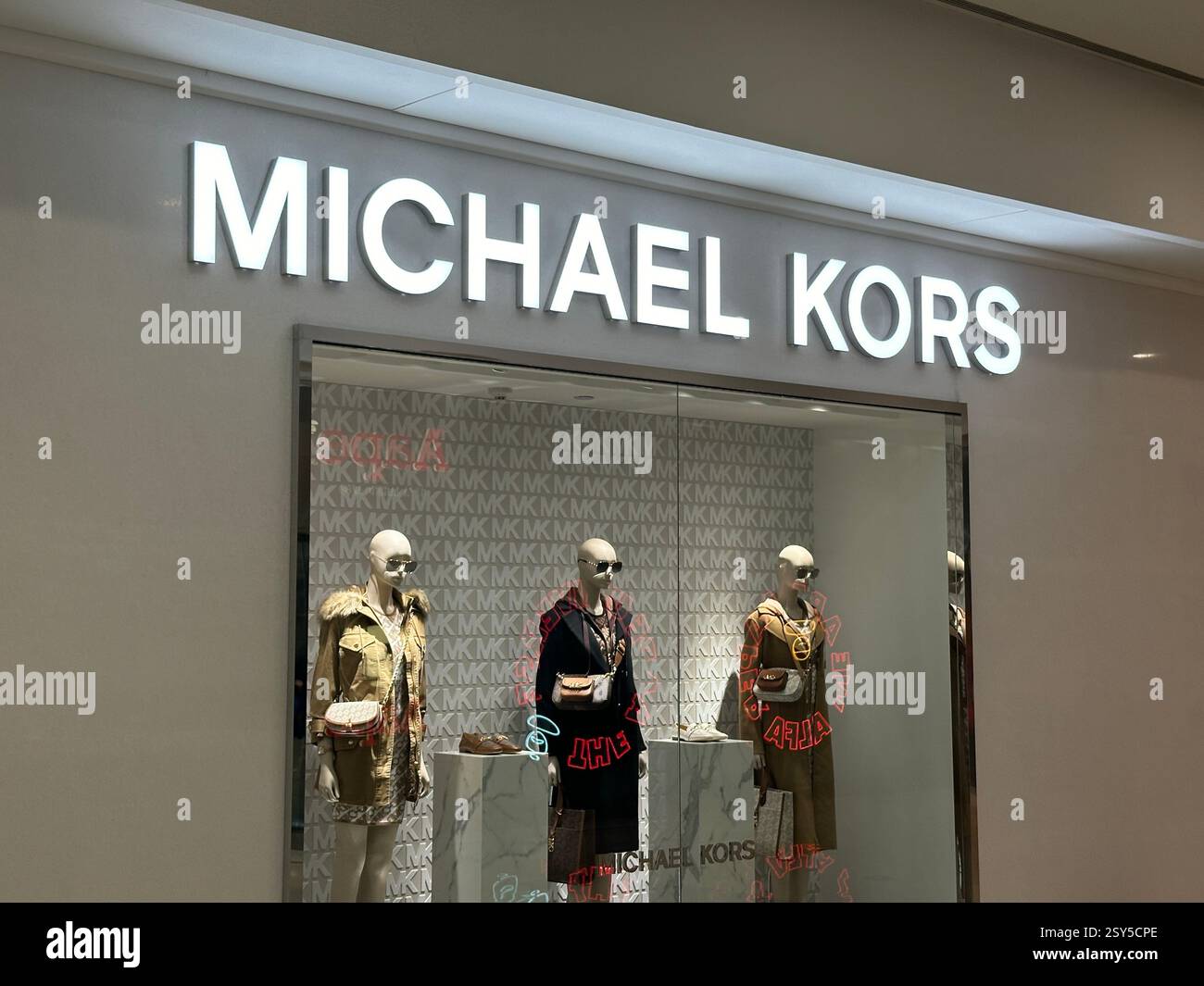 Nanning, China - Dec 10, 2023: Michael Kors store. - Smartphone Captured Stock Image