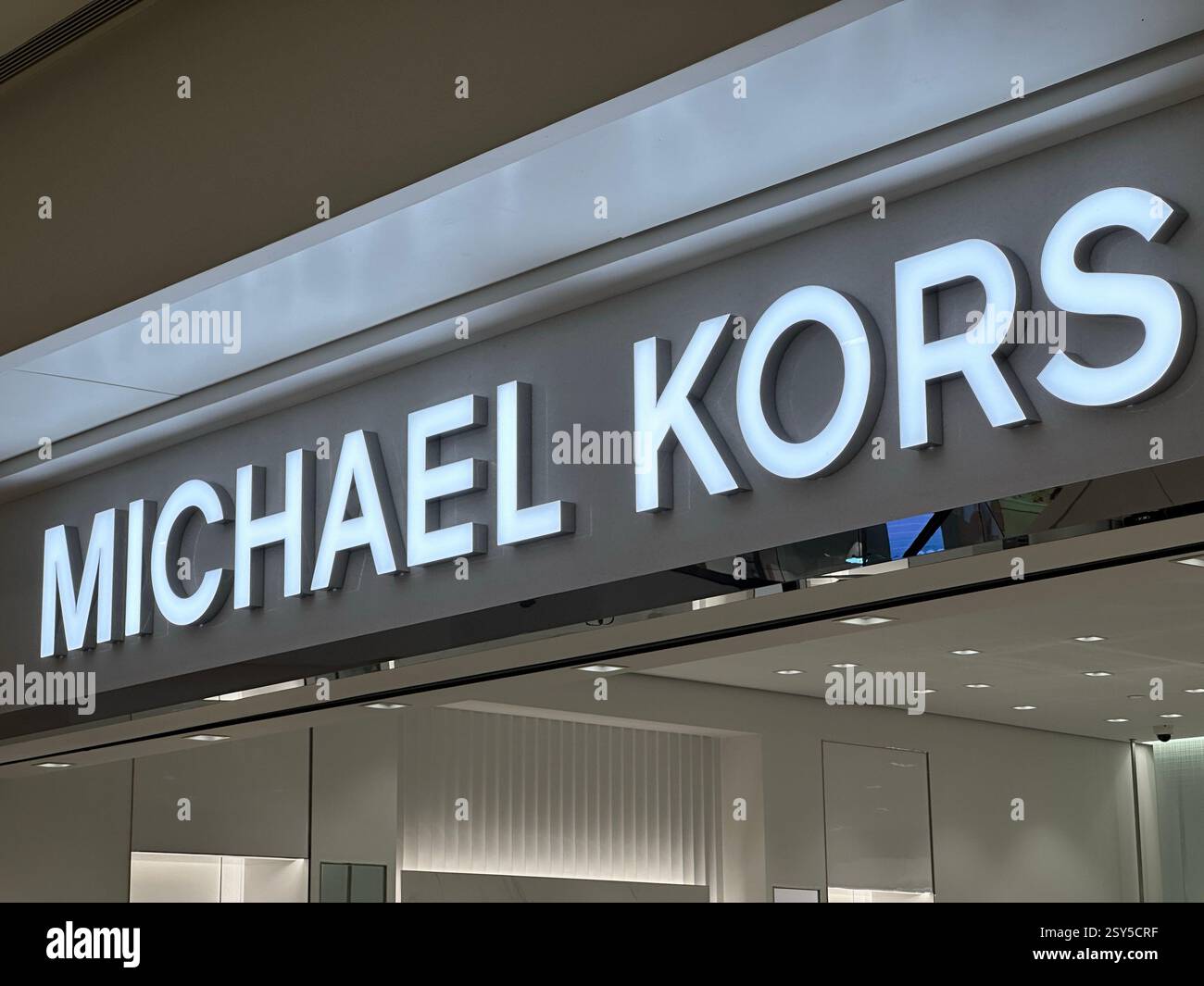Nanning, China - Dec 10, 2023: Michael Kors store. - Smartphone Captured Stock Image