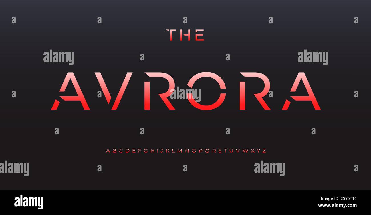 Futuristic sci-fi font, angular geometric letters, modern digital ...