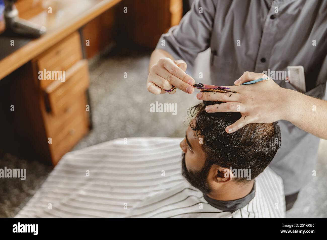 A Modern Haircut Experience in a Professional Setting