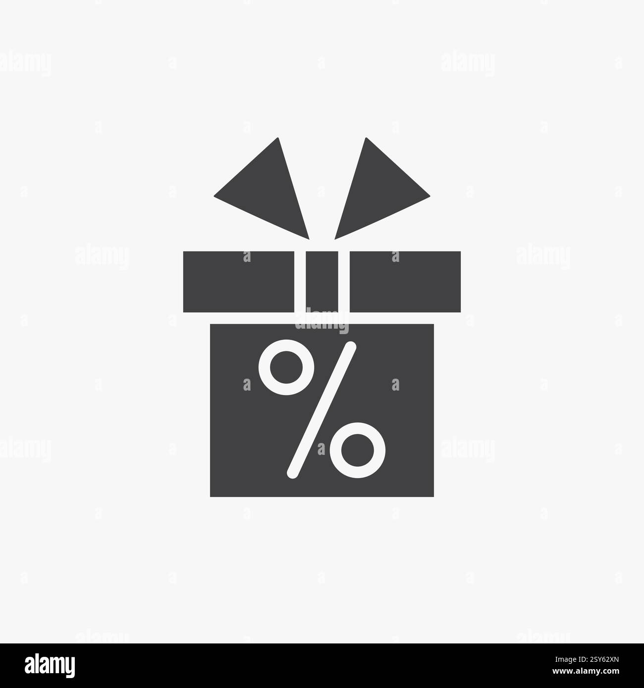 Gift box glyph icon Special offer, discount Stock Vector