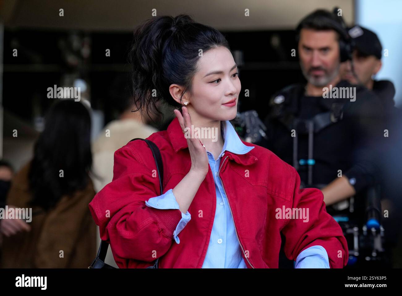 Chen Haoyu arrives at the Prada Fall/Winter 2025-2026 Womenswear ...