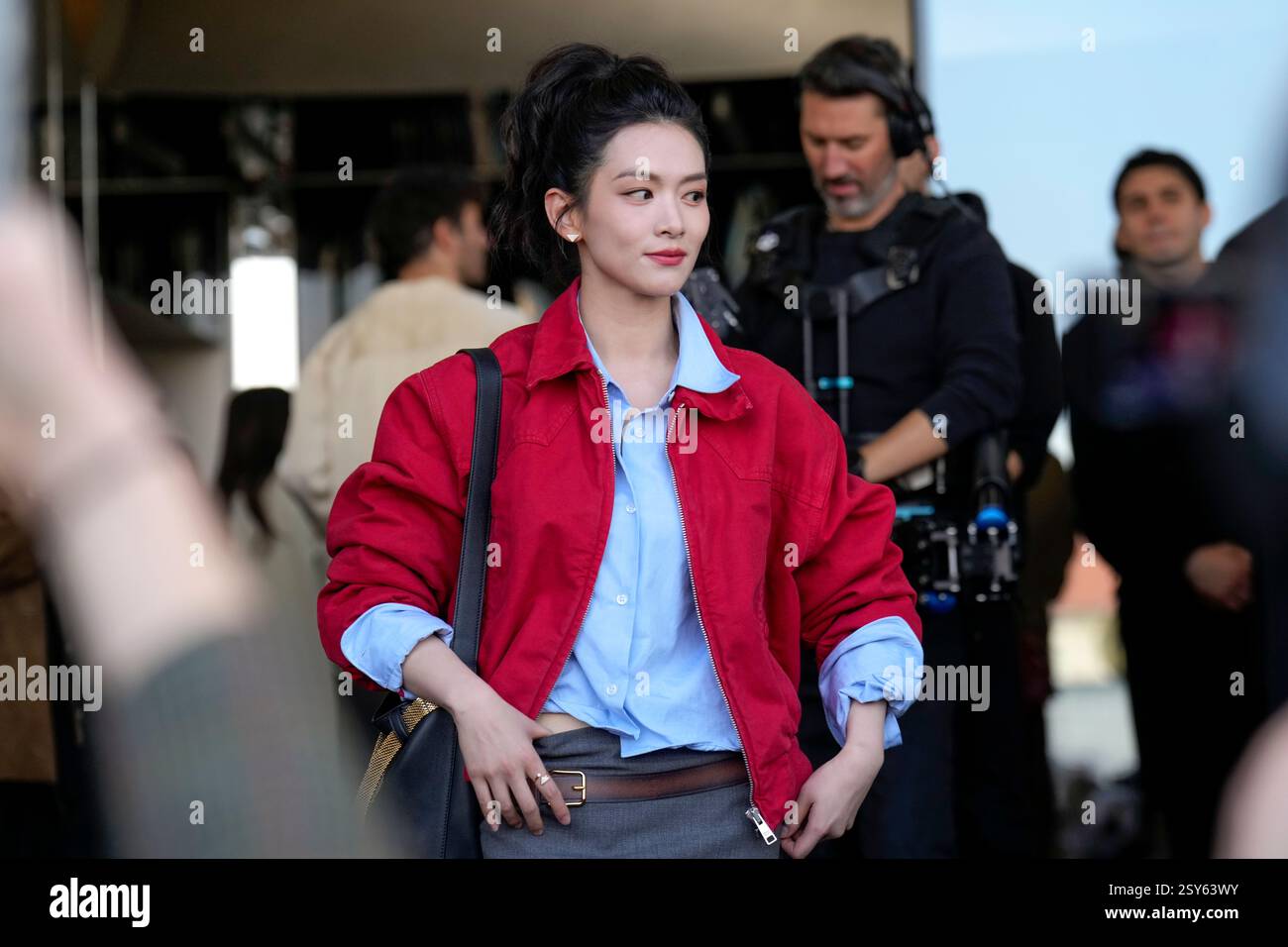Chen Haoyu arrives at the Prada Fall/Winter 2025-2026 Womenswear ...