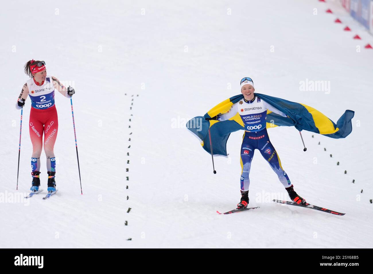 Jonna Sundling Of Sweden Celebrates Her Victory In The Women s Cross jonna-sundling-of-sweden-celebrates-her-victory-in-the-women-s-cross