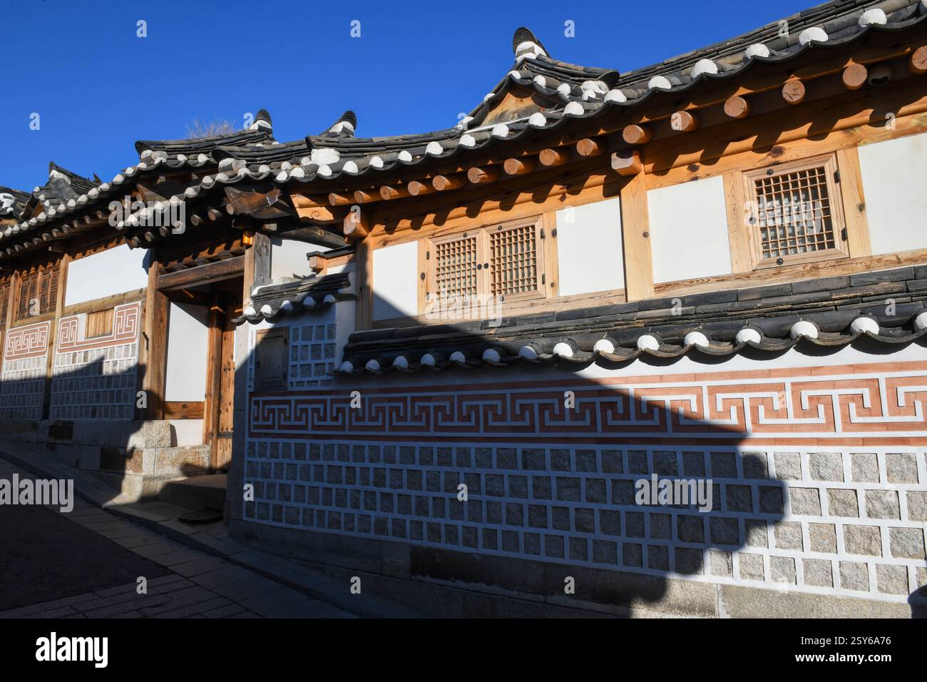 View at the Bukchon Hanok village on Seoul in South Korea Stock Photo ...