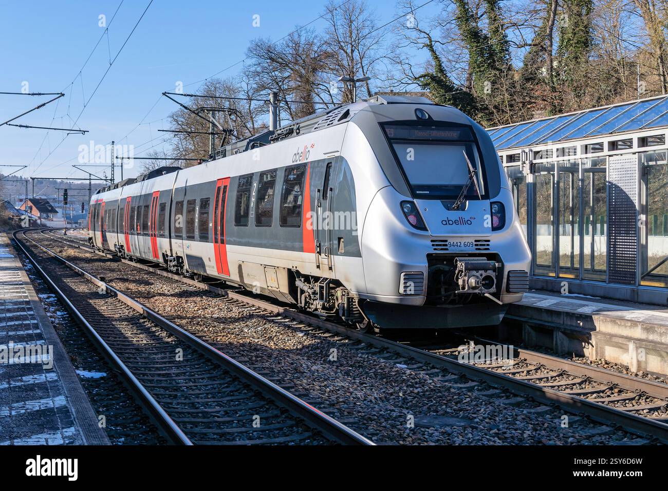 Abellio Bombardier Talent 2 train at Heilbad Heiligenstadt station Stock Photo
