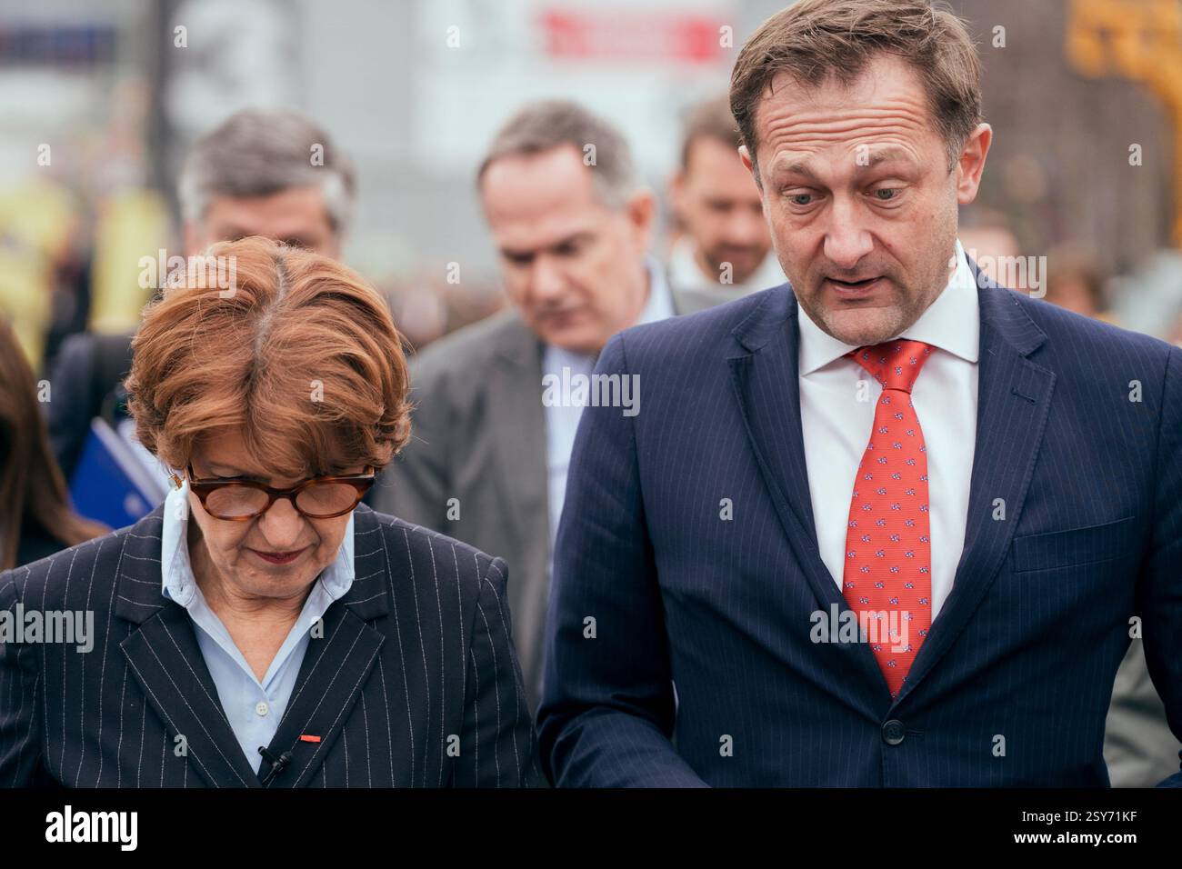 French Minister of Agriculture, Food Sovereignty Annie Genevard and European Commissioner for