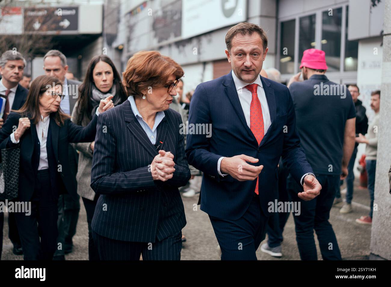 French Minister of Agriculture, Food Sovereignty Annie Genevard and European Commissioner for