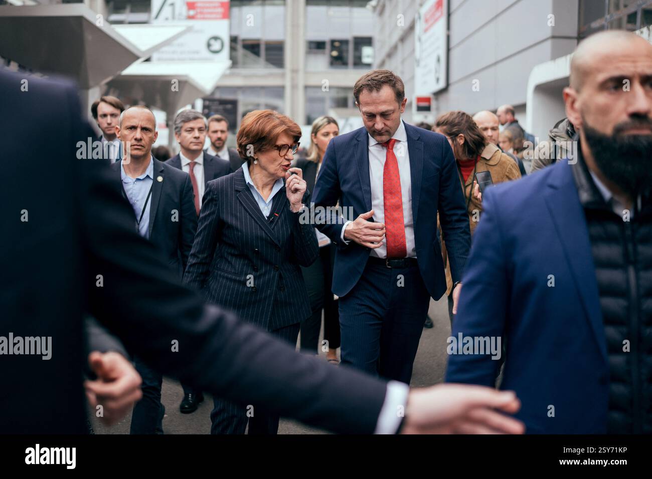 French Minister of Agriculture, Food Sovereignty Annie Genevard and European Commissioner for