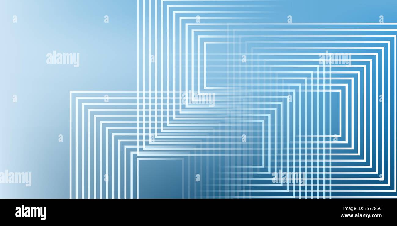 An abstract vector graphic featuring concentric squares and ...