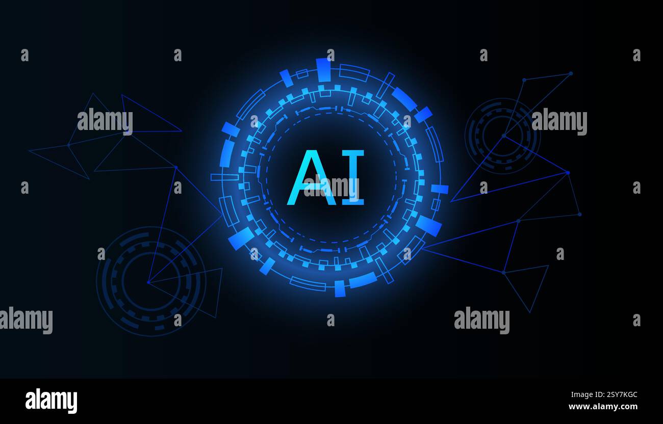 Vector background with blue circuits for futuristic designs. Stock Vector