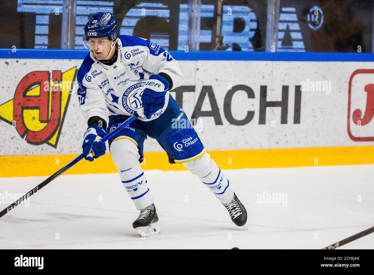 Axel Rindell 250227 Leksands Axel Rindell under ishockeymatchen i SHL mellan Leksand ...