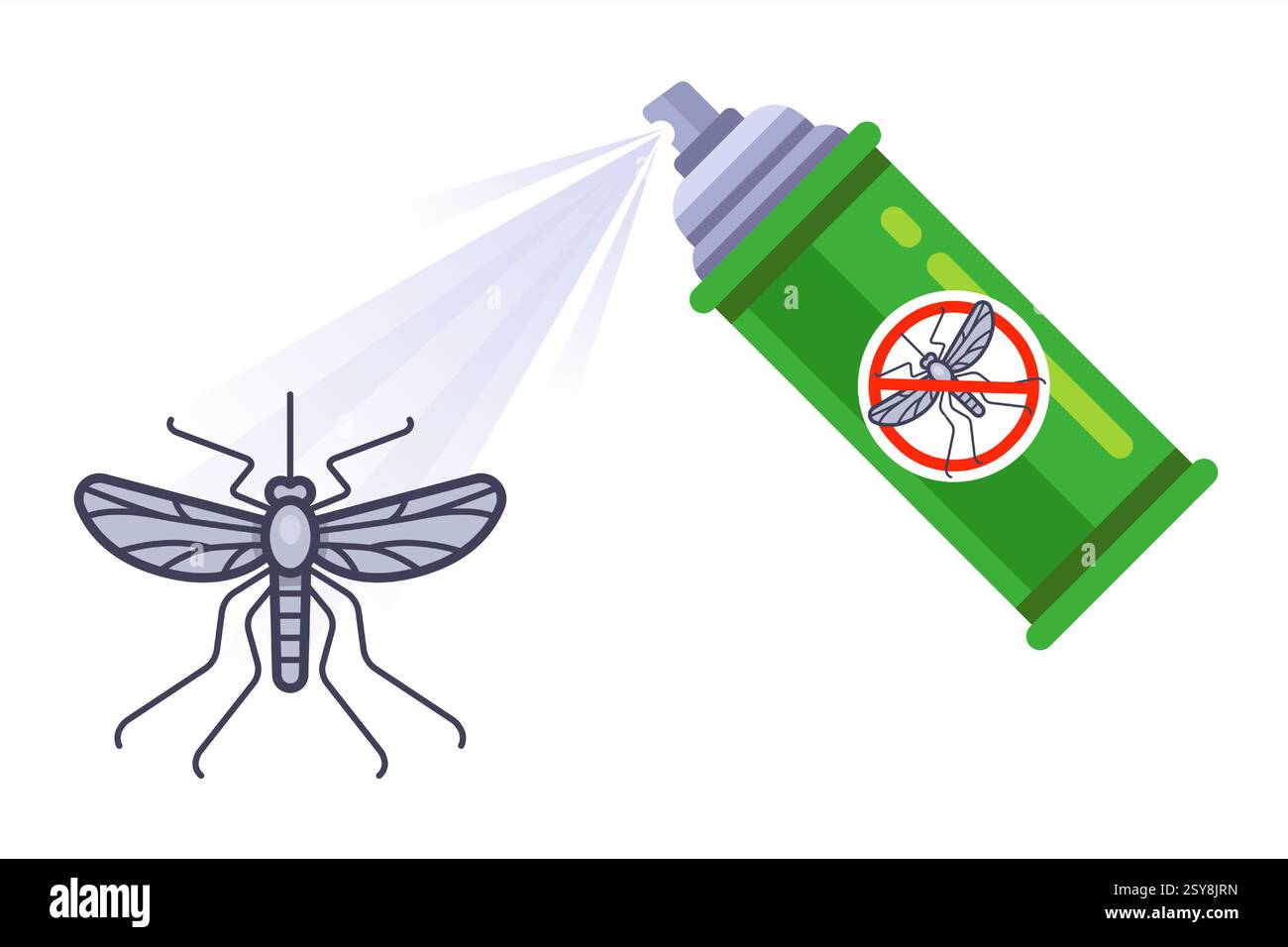 Spray mosquito repellent. Spray aerosol in the room. Kill insects Stock ...