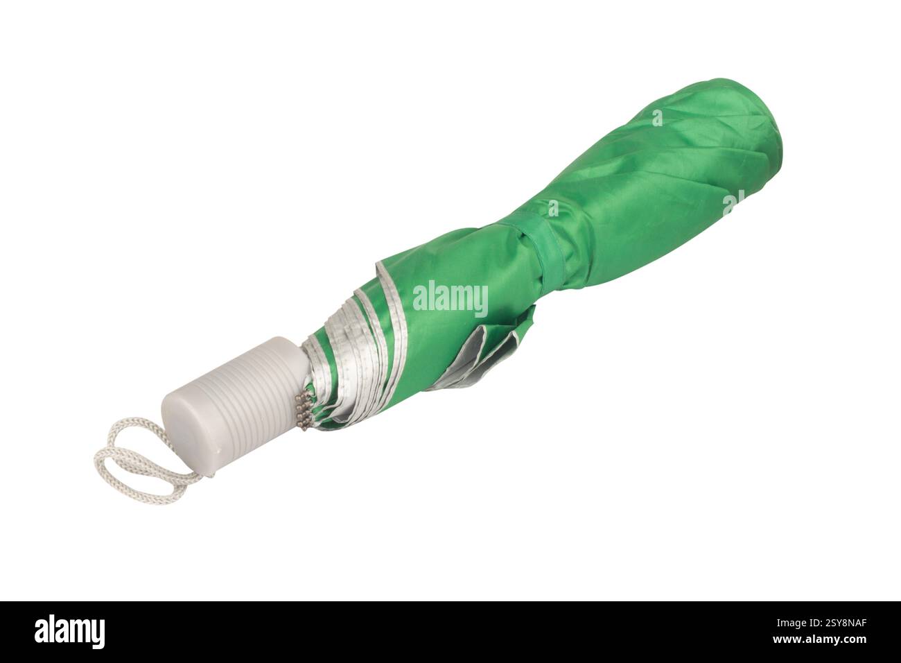umbrella color green isolated on white background Stock Photo - Alamy