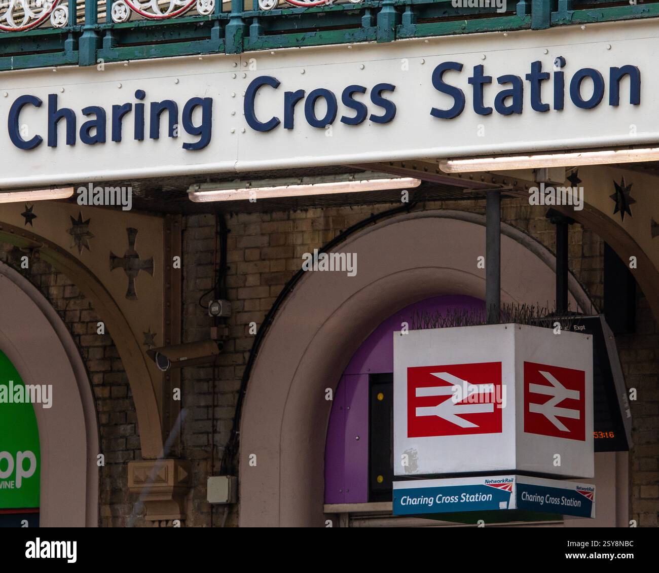 London, UK - March 23rd 2023: The exterior of Charing Cross Station in ...