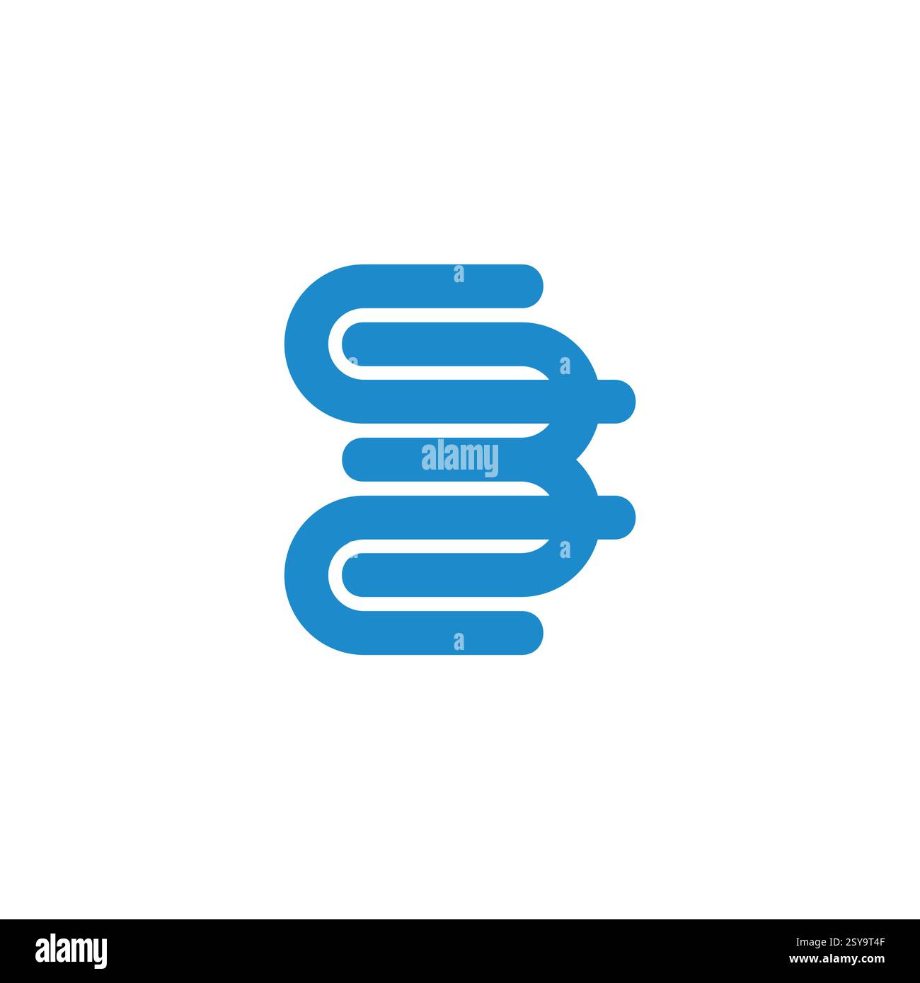letter cb linked stripes simple geometric logo vector Stock Vector