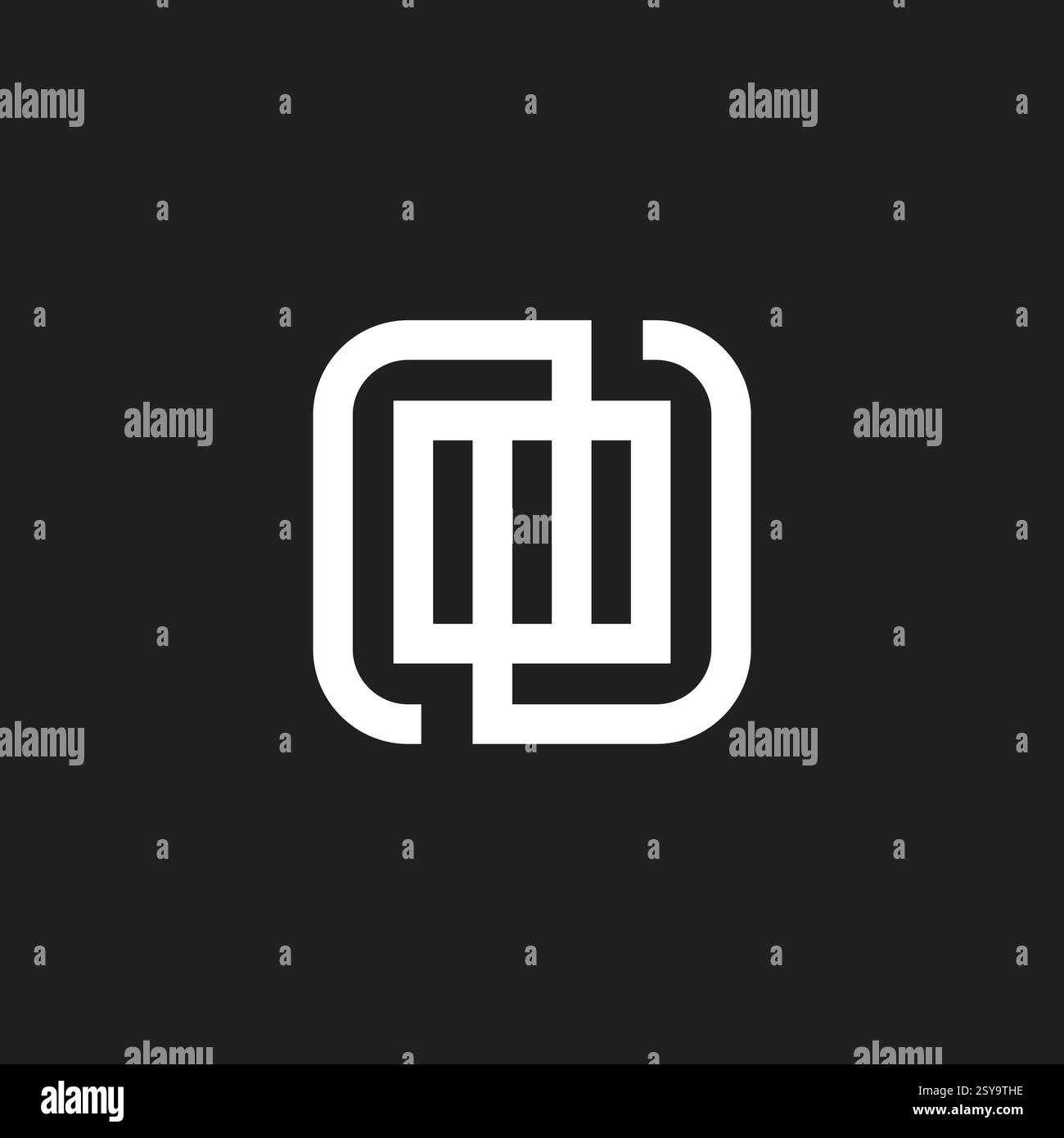 letter n pet cage simple geometric logo vector Stock Vector