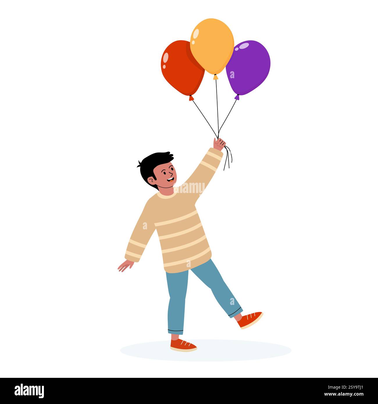 Lively cheerful family joyfully celebrating Stock Vector Images - Alamy