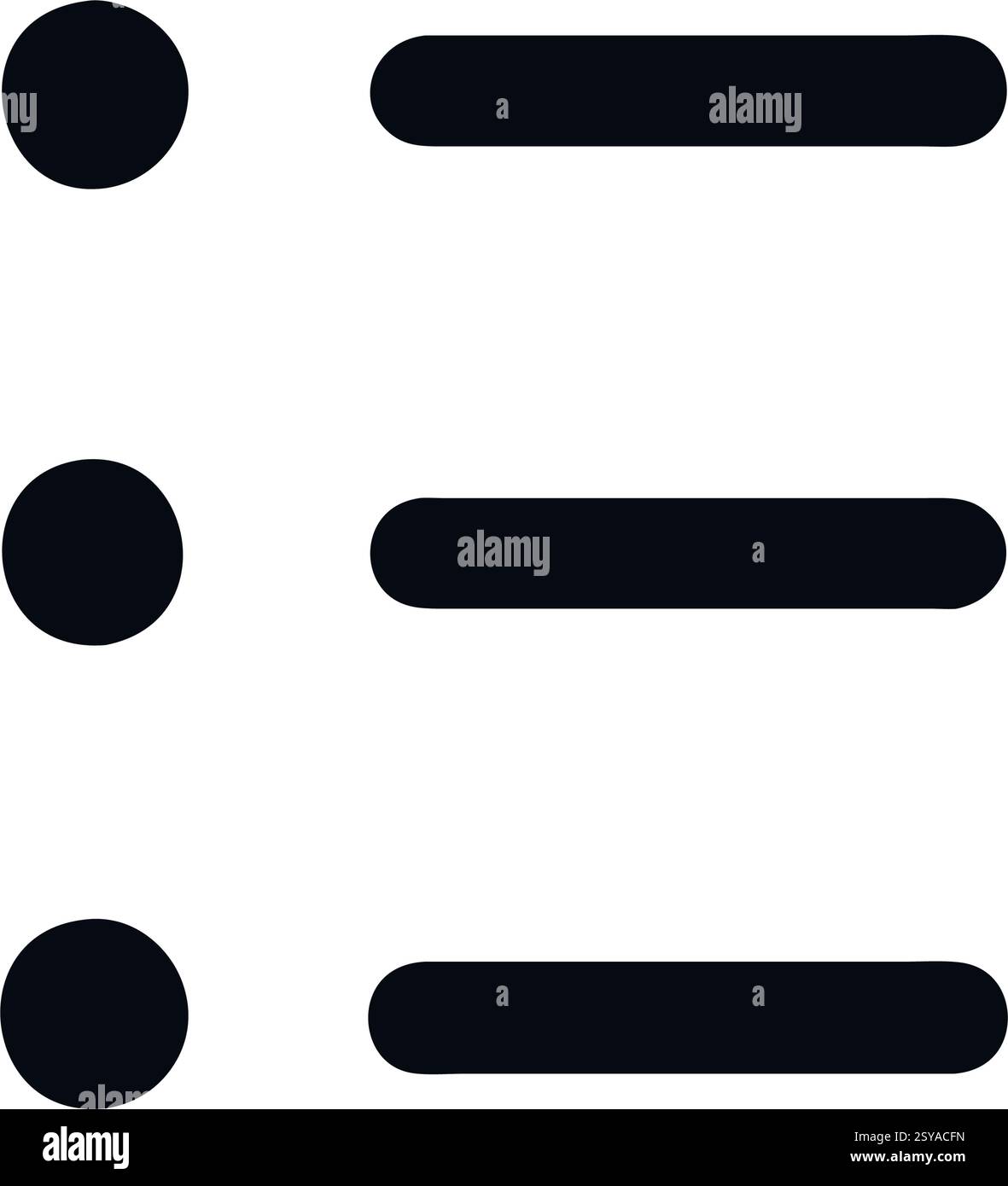 Icon user interface bullet list line art Stock Vector