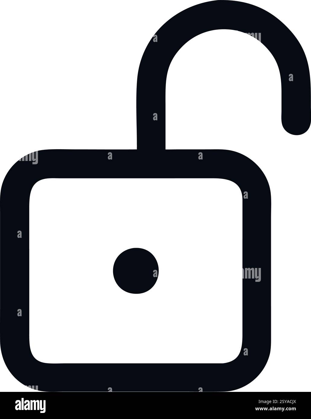 Icon user interface unlocked padlock Stock Vector